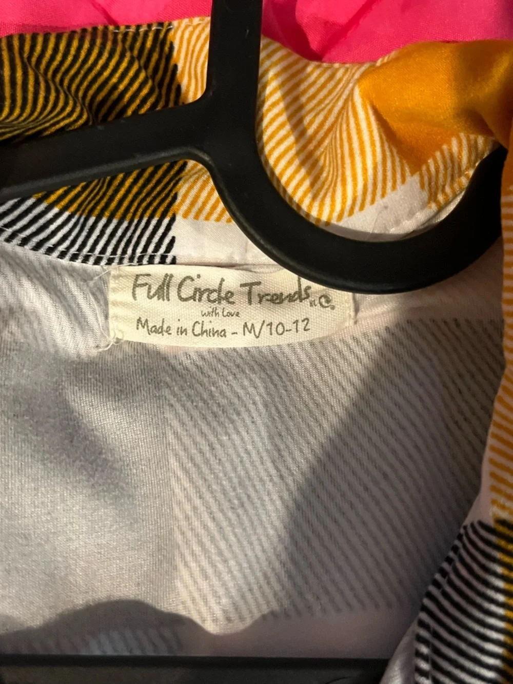 Women's Plaid Button-Down Shirt - Yellow Multi - Picture 2 of 3